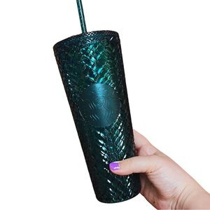 NWT STARBUCKS Holiday 2021 Emerald Green/Teal Jeweled Venti Cup